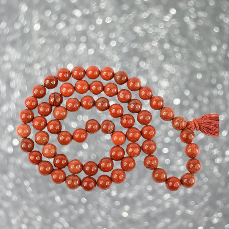 Natural Red Jasper Mala 